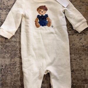 NWT Ralph Lauren Teddy Bear Fleece One-Piece